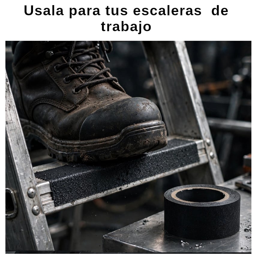 ROLLO CINTA ANTIDESLIZANTE SEGURIDAD AUTOADHESIVA 5CM X 5M HOGAR ESCALERA BAÑO INTERIOR EXTERIOR - 5