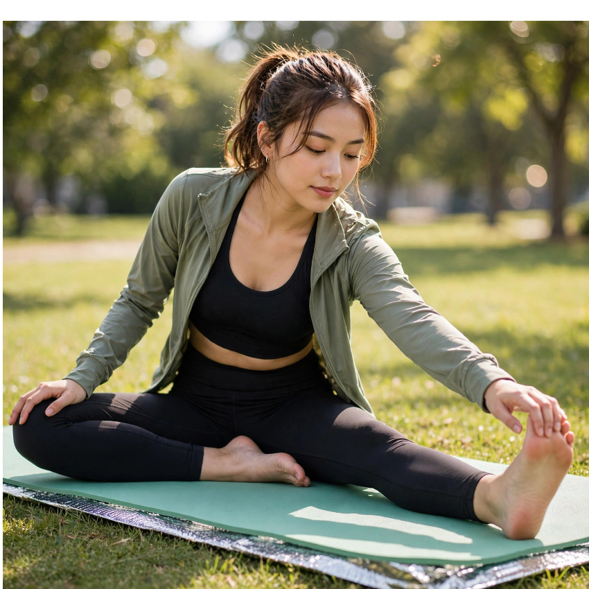 COLCHONETA MAT 2EN1 YOGA EJERCICIO CAMPING TÉRMICA CAPA ALUMINIO AISLANTE - 7