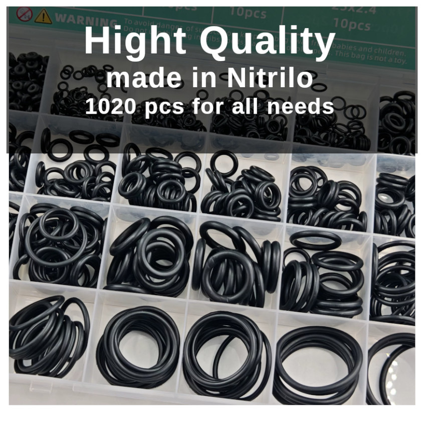 KIT 1020 PIEZAS O RINGS EMPAQUETADURAS NITRILO ANILLOS SELLADO AUTO LAVADORA GASFITERIA+ ESTUCHE 20 DIAMETROS - 2