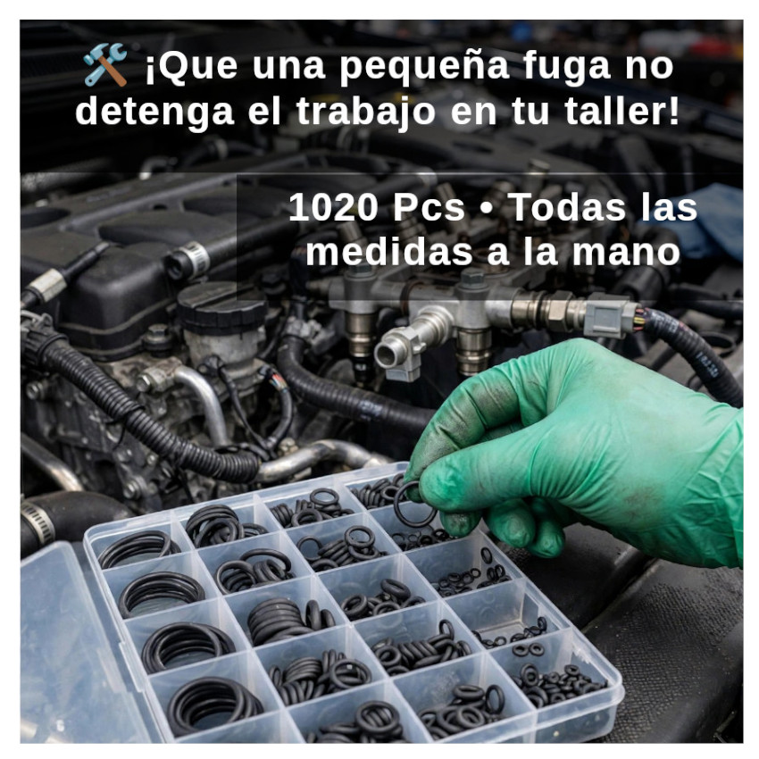 KIT 1020 PIEZAS O RINGS EMPAQUETADURAS NITRILO ANILLOS SELLADO AUTO LAVADORA GASFITERIA+ ESTUCHE 20 DIAMETROS - 4