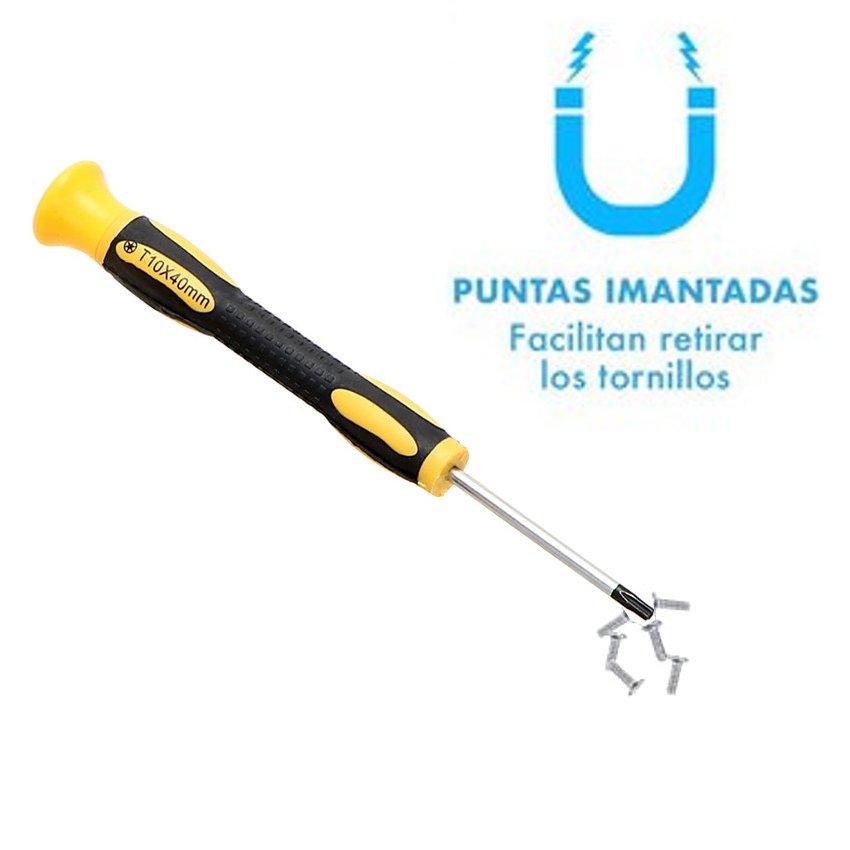 KIT T6 T8 T10 X TORX C SEGURO T8H REPARACION TELEFONO LAPTOP PS3 PS4 - 2