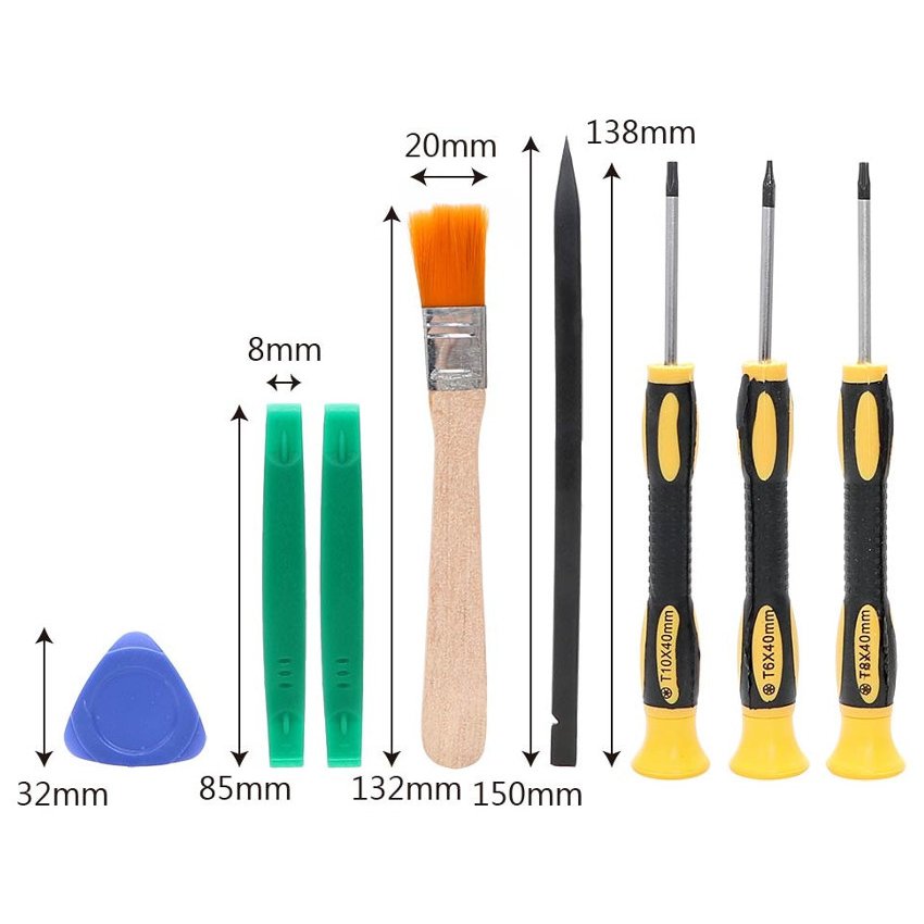 KIT T6 T8 T10 X TORX C SEGURO T8H REPARACION TELEFONO LAPTOP PS3 PS4 - 5