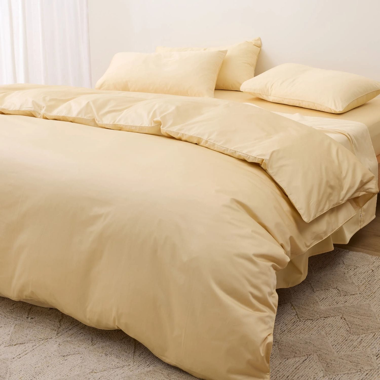 FUNDA PLUMÓN ALGODÓN BRAMANTE KING BEIGE 200 HILOS - 1