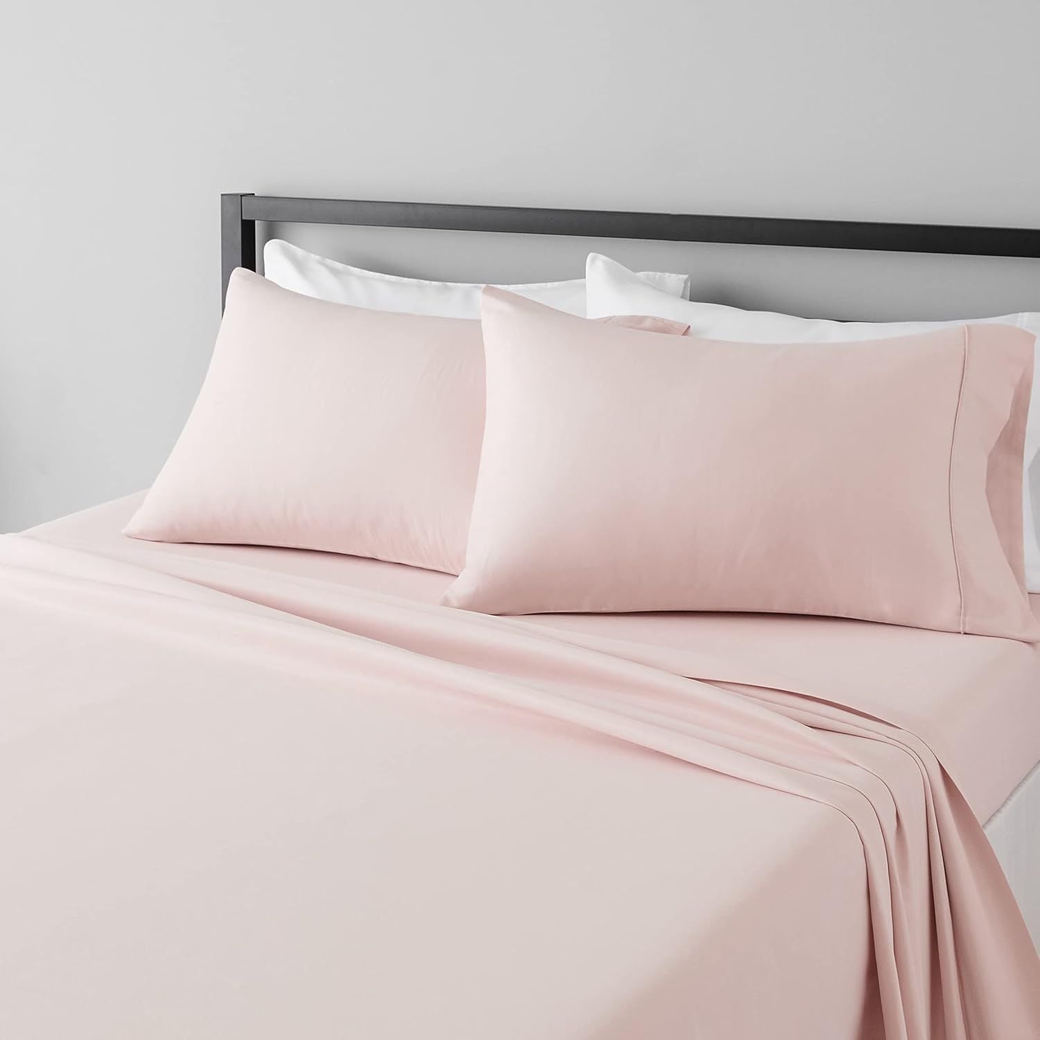 SET SÁBANAS 100 % ALGODÓN PIMA 1 PLZ ROSADO 350 HILOS - 1