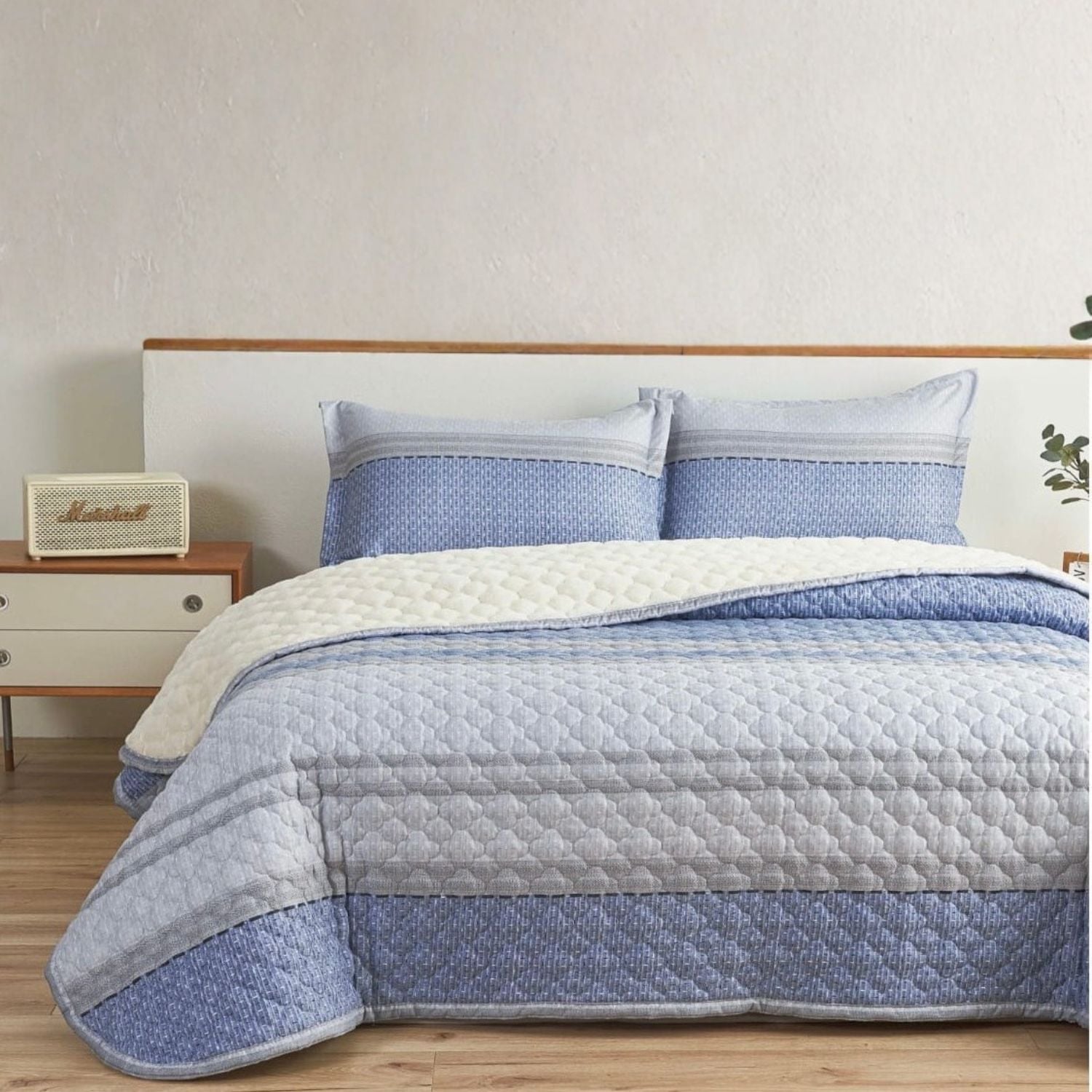 SET CUBRECAMA SHERPA ALGODÓN 2 PLZ - 1