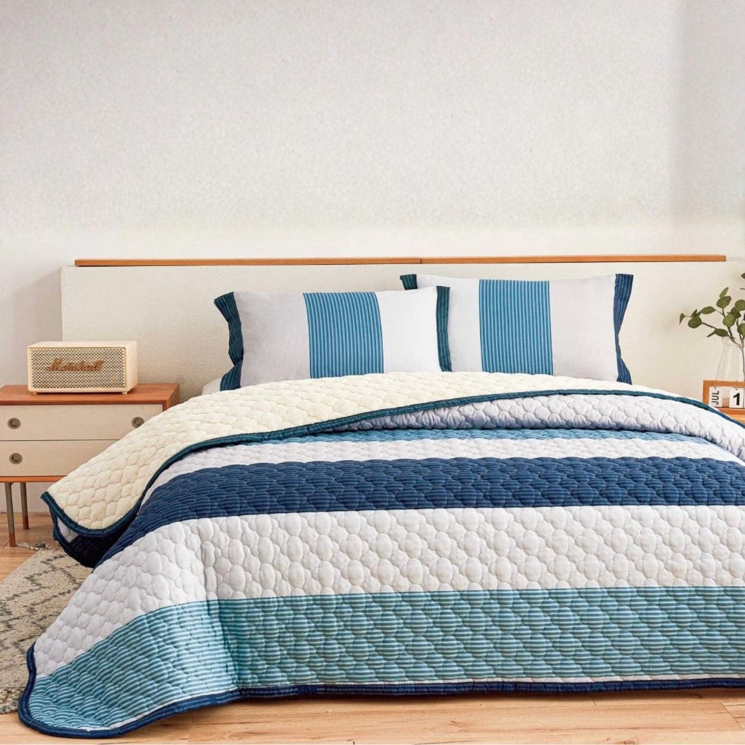 SET CUBRECAMA SHERPA ALGODÓN 1.5 PLZ - 1