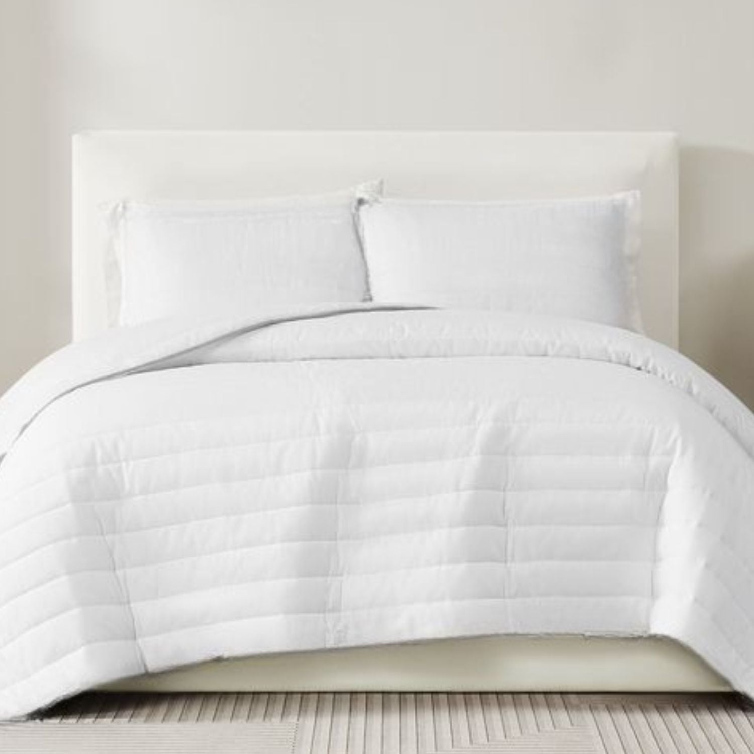 CUBRECAMA PIMA 300 HILOS KING BLANCO - 1