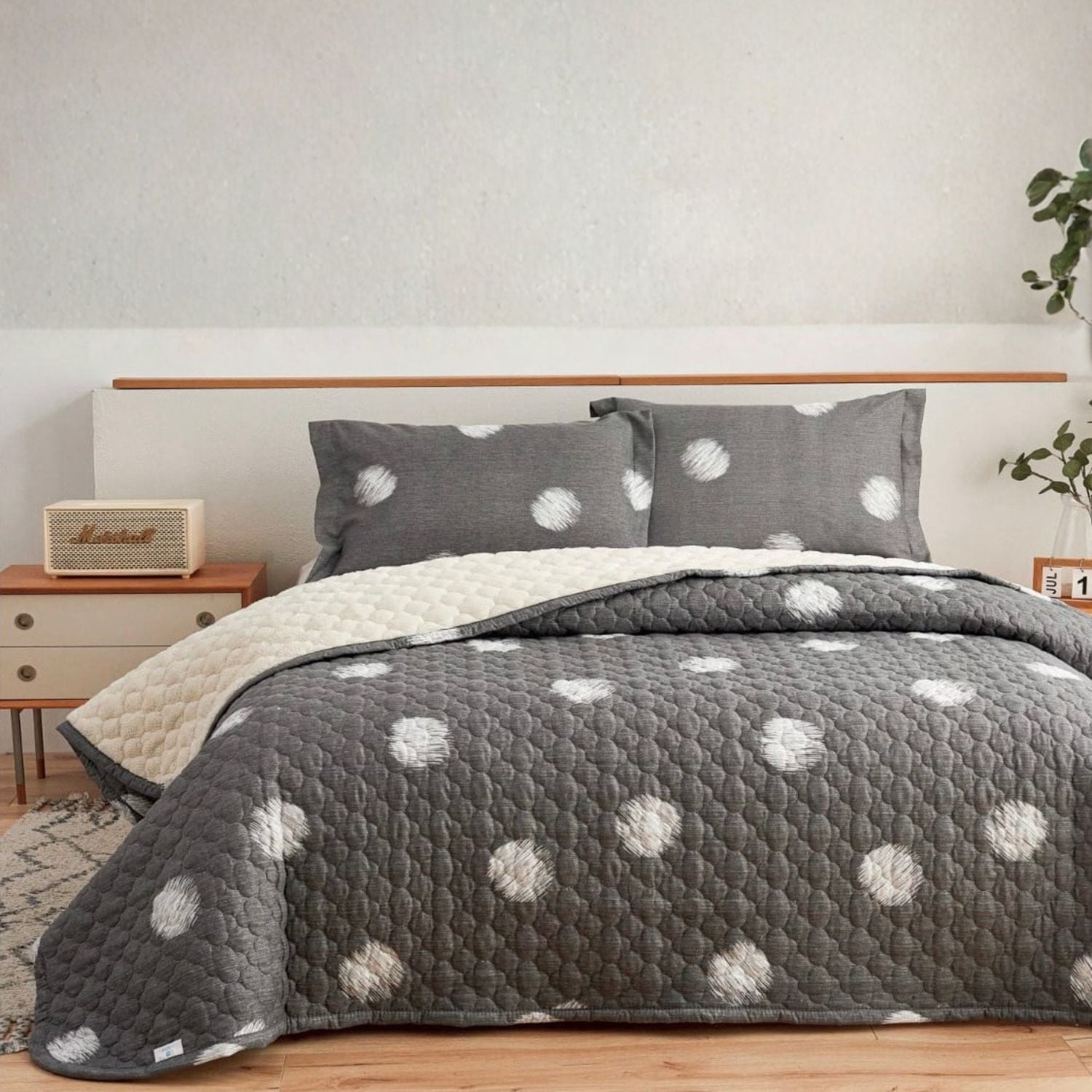 SET CUBRECAMA SHERPA ALGODÓN 2 PLZ - 1