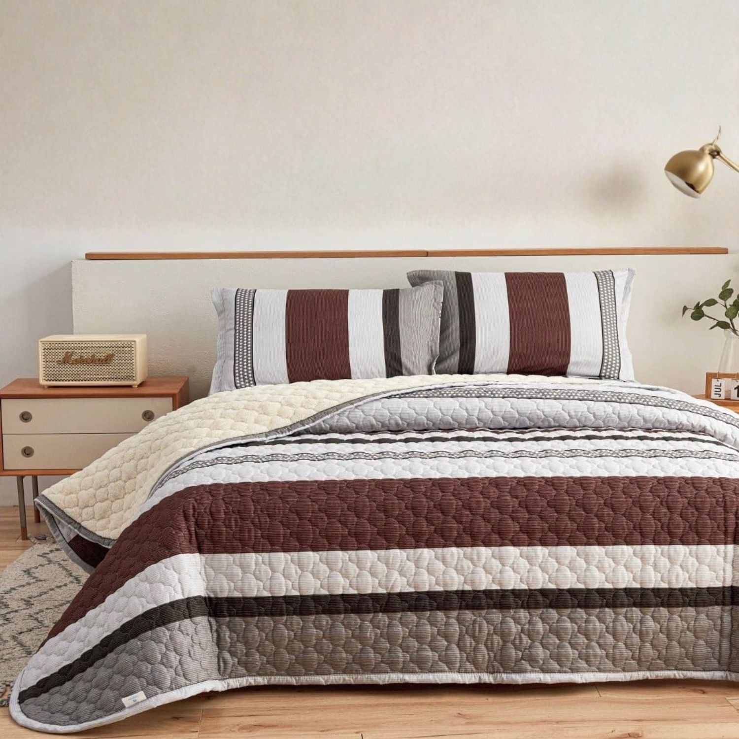 SET CUBRECAMA SHERPA ALGODÓN 2 PLZ - 1