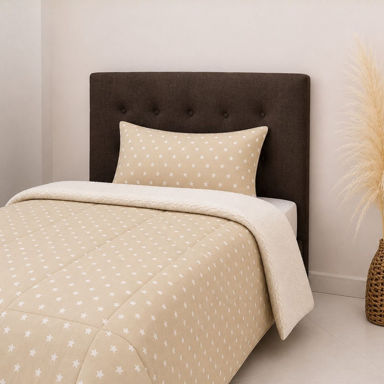 EDREDÓN CARNERO STAR KING BEIGE 200 HILOS - 1