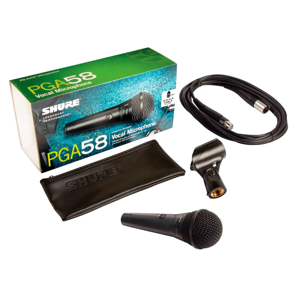 MICROFONO DINÁMICO SHURE PGA58-XLR - 1