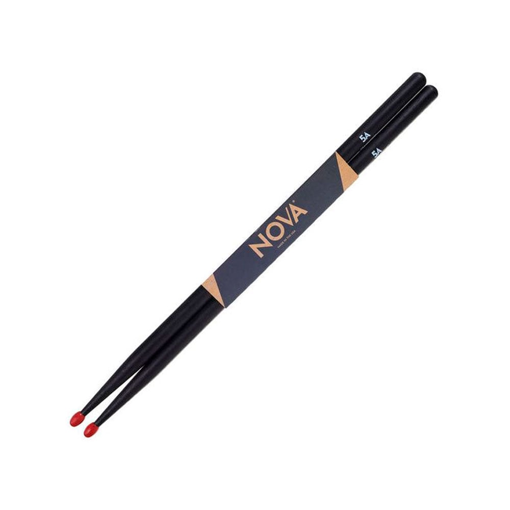 BAQUETA NOVA BY VIC FIRTH N5A NEGRA CON PUNTA ROJA - 1