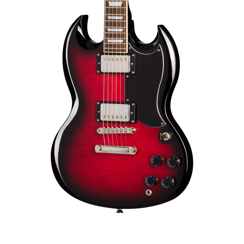 GUITARRA ELECTRICA EPIPHONE SG TRIBUTE PLUSS CHERRY BURST NICKEL E1SGTPCBNH1 - 2