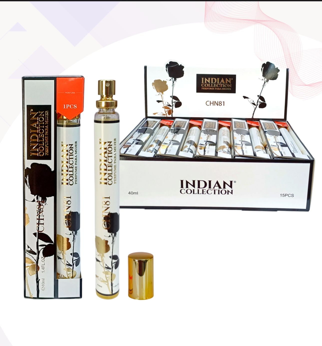 PERFUME MUJER FLORAL AMADERADA FRAGANCIA PORTATIL 40ML - 2