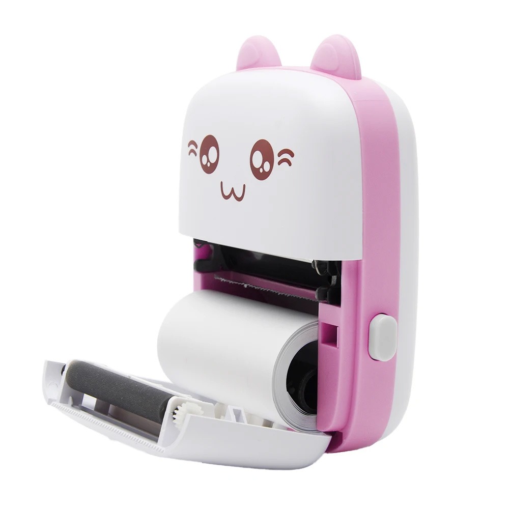 MINI IMPRESORA PORTATIL TERMICO KAWAI BLUETOOTH Y CABLE USB RECARGABLE CON PAPEL TERMICO MINI IMPRESORA DE ETIQUETAS - 5