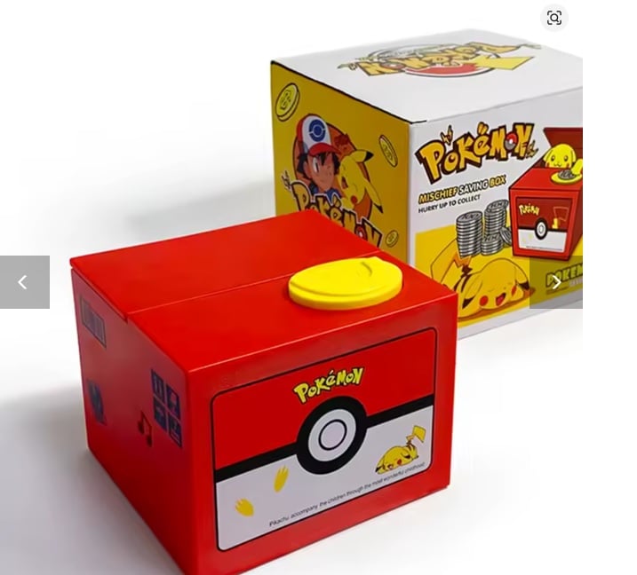 ALCANCIA PIKACHU POKEMON ELECTRONICA CAJA DE DINERO - 2