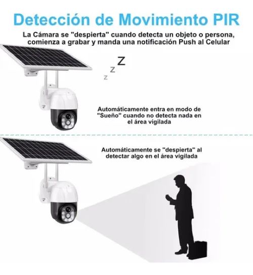 CAMARA DE SEGURIDAD VIGILANCIA 4G WIFI PANEL SOLAR AUDIO - 4