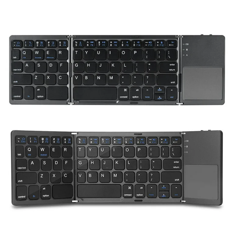 TECLADO MINI PLEGABLE TOUCHPAD RATON ANDROID IOS TABLET PC BLUETOOTH - 3
