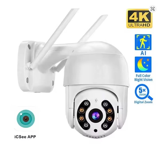 CAMARA DE SEGURIDAD VIGILANCIA 4K CHIP4G IP WIFI SENSOR DE MOVIMIENTO - 1