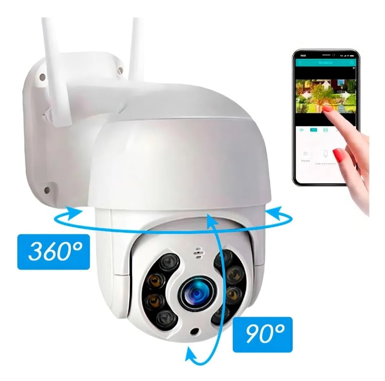 CAMARA DE SEGURIDAD VIGILANCIA 4K CHIP4G IP WIFI SENSOR DE MOVIMIENTO - 4