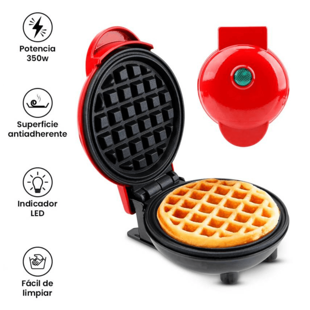 WAFLERA MINI TOSTADORA SANDWICHERA ELECTRICA ANTIADHERENTE MULTIFUNCIONAL - 1