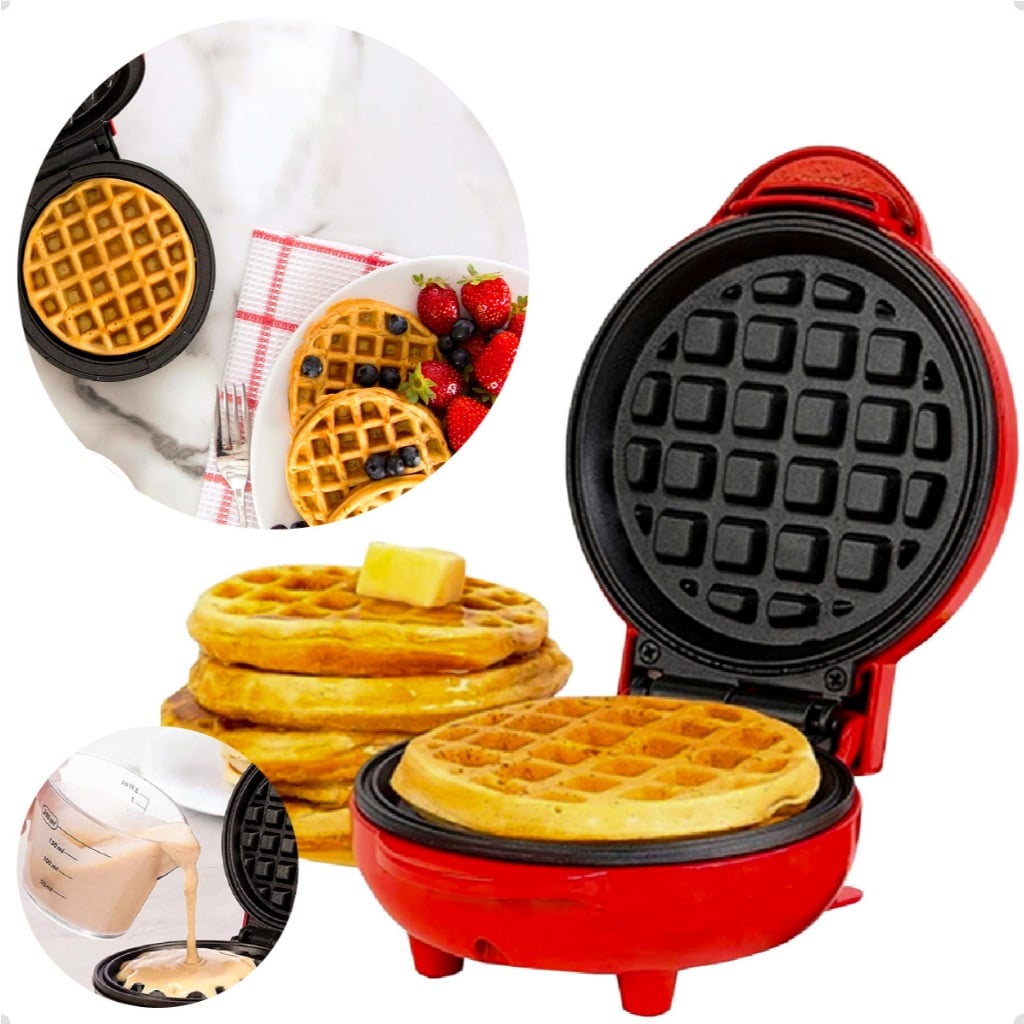 WAFLERA MINI TOSTADORA SANDWICHERA ELECTRICA ANTIADHERENTE MULTIFUNCIONAL - 2