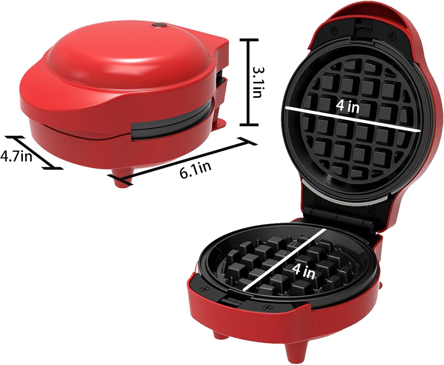 WAFLERA MINI TOSTADORA SANDWICHERA ELECTRICA ANTIADHERENTE MULTIFUNCIONAL - 3
