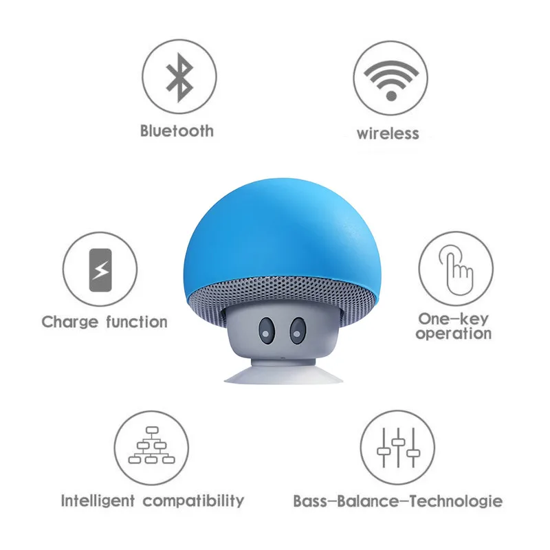 PARLANTE BLUETOOTH MINI PORTATIL CON MICROFONO HONGUITO CON CHUPON - 7