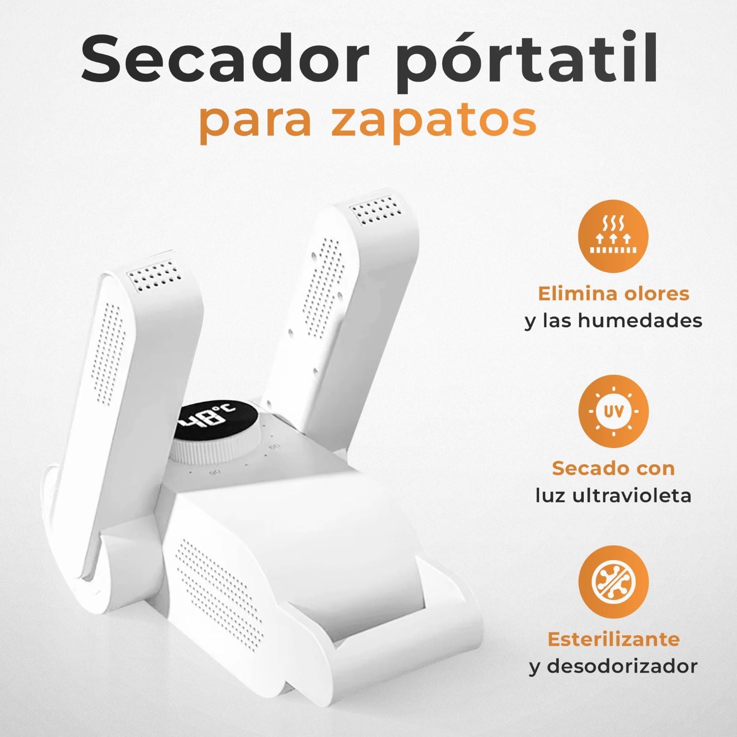 SECADOR ZAPATOS ZAPATILLAS ELÉCTRICO PLEGABLE ANTIHUMEDAD Y ANTIBACTERIAS - 1