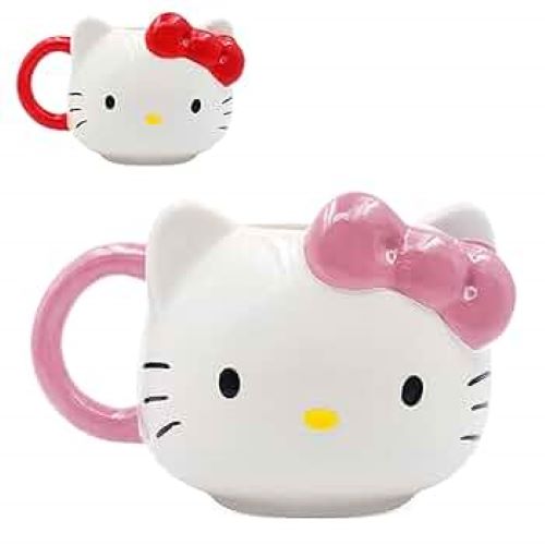 TAZA HELLO KITTY DE CERAMICA 420ML 2 PIEZAS TAZA MAS PLATO - 1
