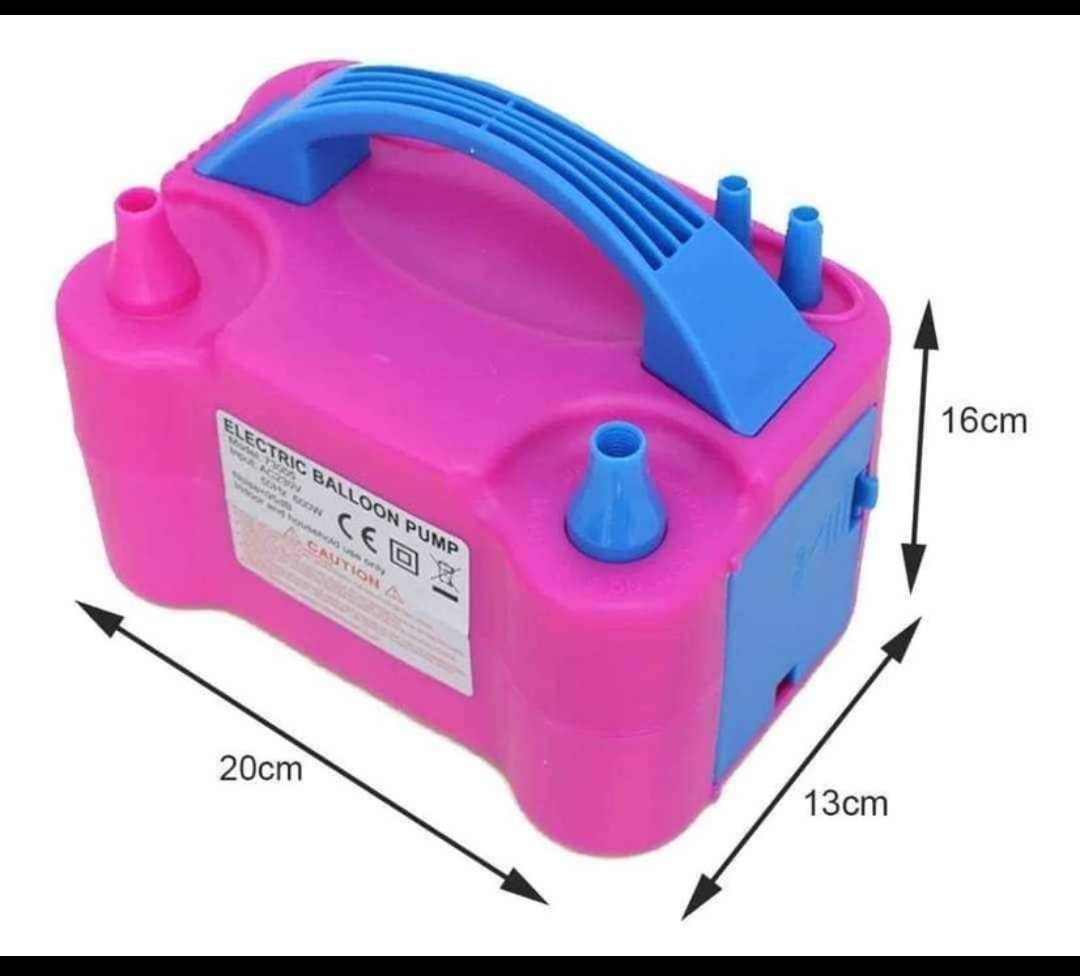 INFLADOR DE GLOBOS ELECTRICO PORTATIL 600W 2 INYECTORES - 3