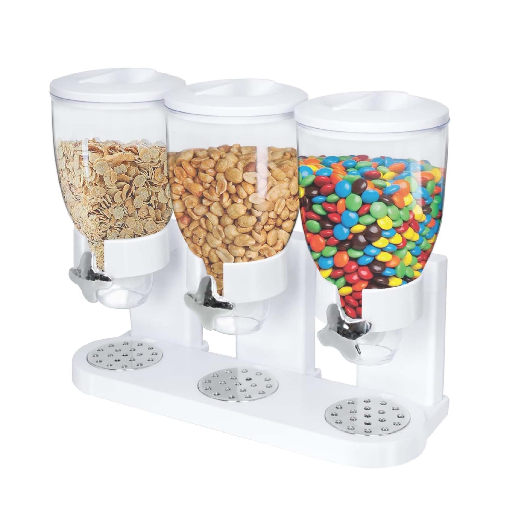 DISPENSADOR ORGANIZADOR DE COCINA TRIPLE DE CEREALES Y GRANOS - 3