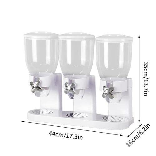 DISPENSADOR ORGANIZADOR DE COCINA TRIPLE DE CEREALES Y GRANOS - 4