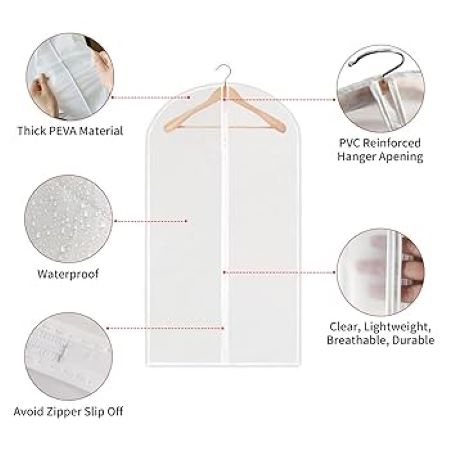 PROTECTOR ROPA FUNDA GUARDAPOLVO X 5 UNIDADES 1.20CM X 60CM C/U - 3