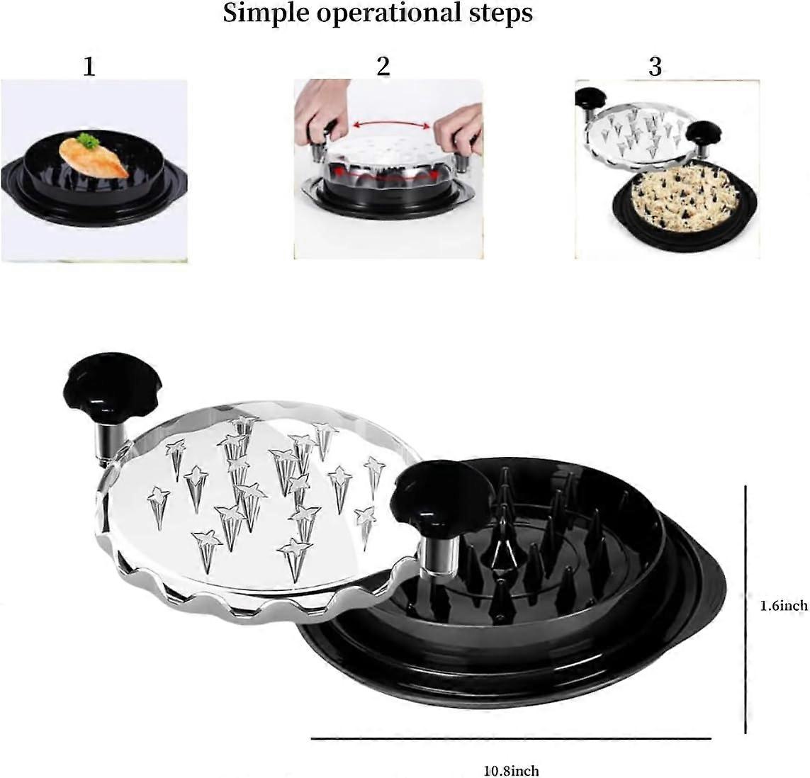 TRITURADOR DE ALIMENTOS DESMENUZADOR DE POLLO BASE ANTIDESLIZANTE COCINA - 2