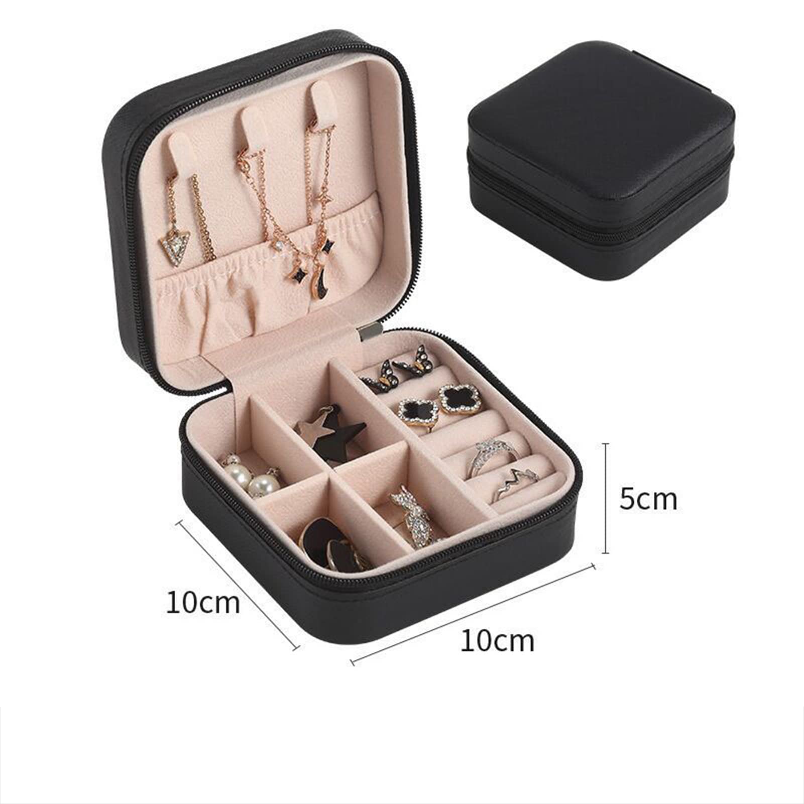 JOYERO ORGANIZADOR ESTUCHE PORTATIL PARA ARETES ANILLOS COLLARES - 2