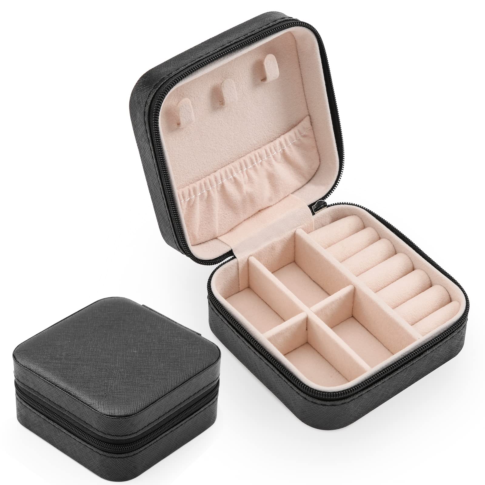JOYERO ORGANIZADOR ESTUCHE PORTATIL PARA ARETES ANILLOS COLLARES - 5