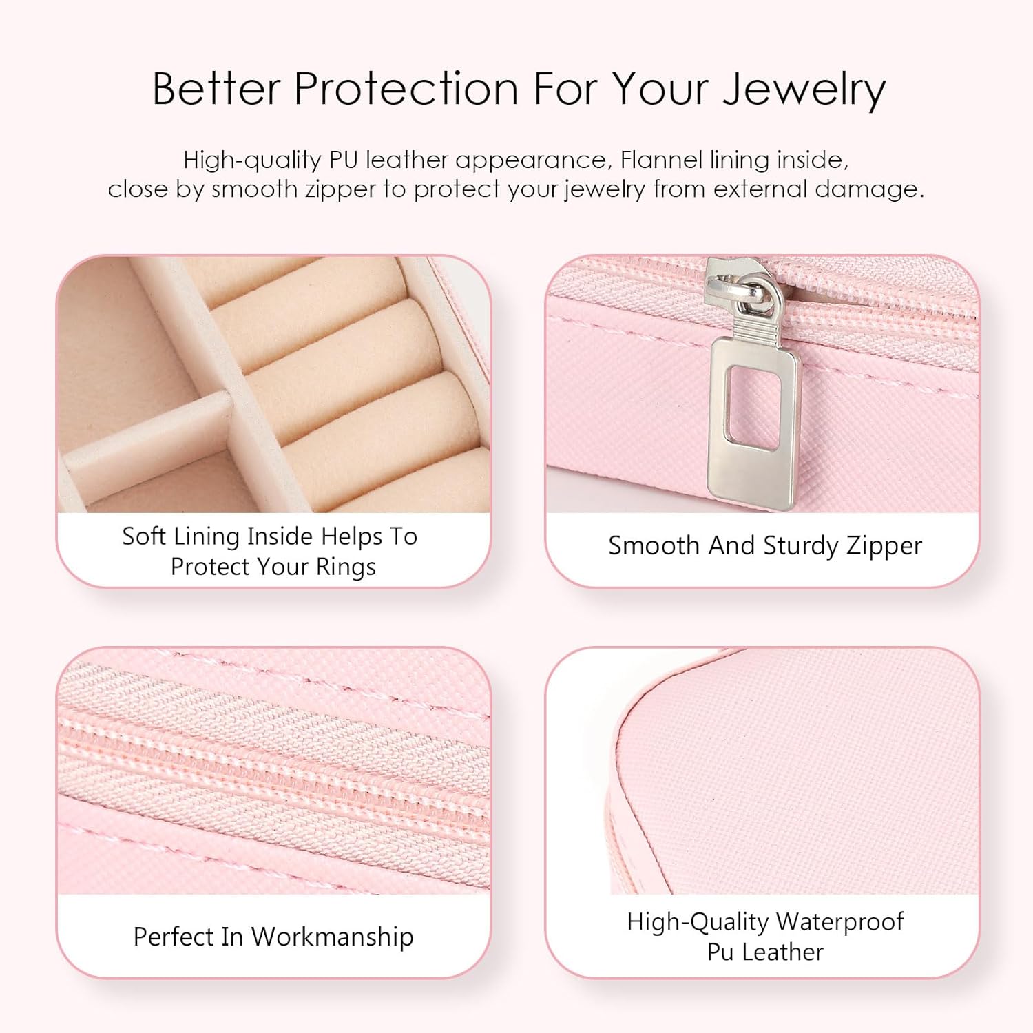 JOYERO ESTUCHE ORGANIZADOR PORTATIL PARA ANILLOS COLLARES ARETES - 4