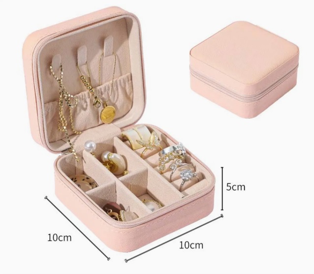 JOYERO ESTUCHE ORGANIZADOR PORTATIL PARA ANILLOS COLLARES ARETES - 6