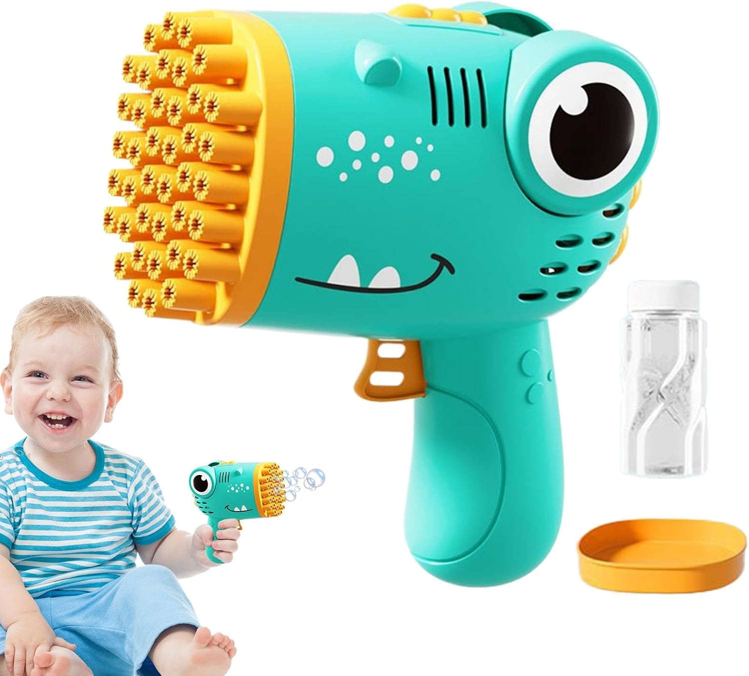 PISTOLA DE BURBUJAS NIÑOS JUGUETE LUCES INFANTIL A PILAS - 3