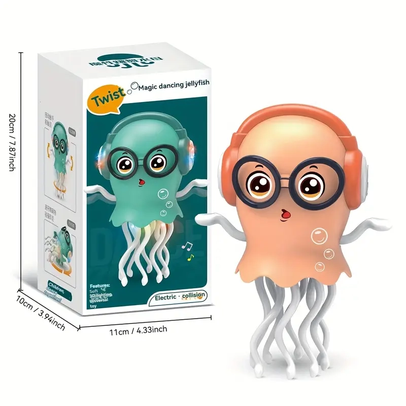 JUGUETE MUSICAL EDUCATIVO PARA BEBES CON MOVIMIENTO Y LUCES LED MEDUSA BAILARINA - 7