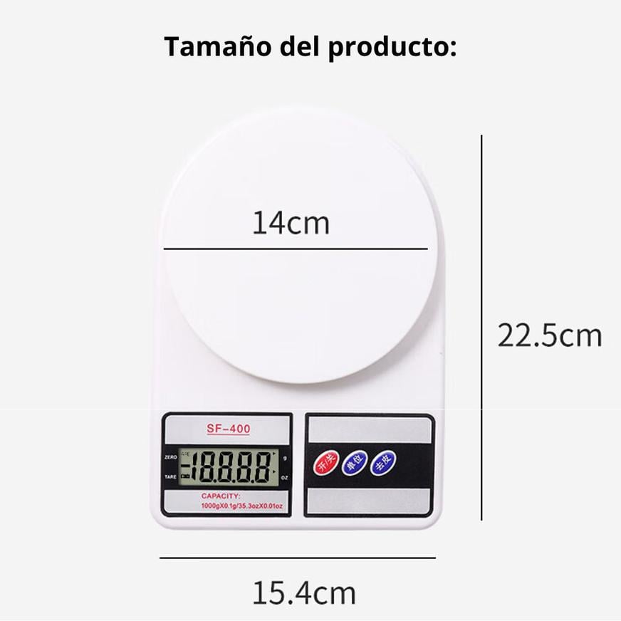 BALANZA ELECTRÓNICA DIGITAL SF-400 10KG PARA COCINA REPOSTERÍA Y NEGOCIOS - 3