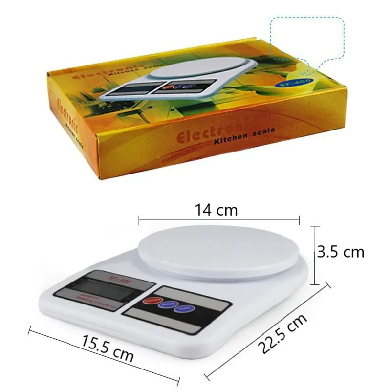 BALANZA ELECTRÓNICA DIGITAL SF-400 10KG PARA COCINA REPOSTERÍA Y NEGOCIOS - 7