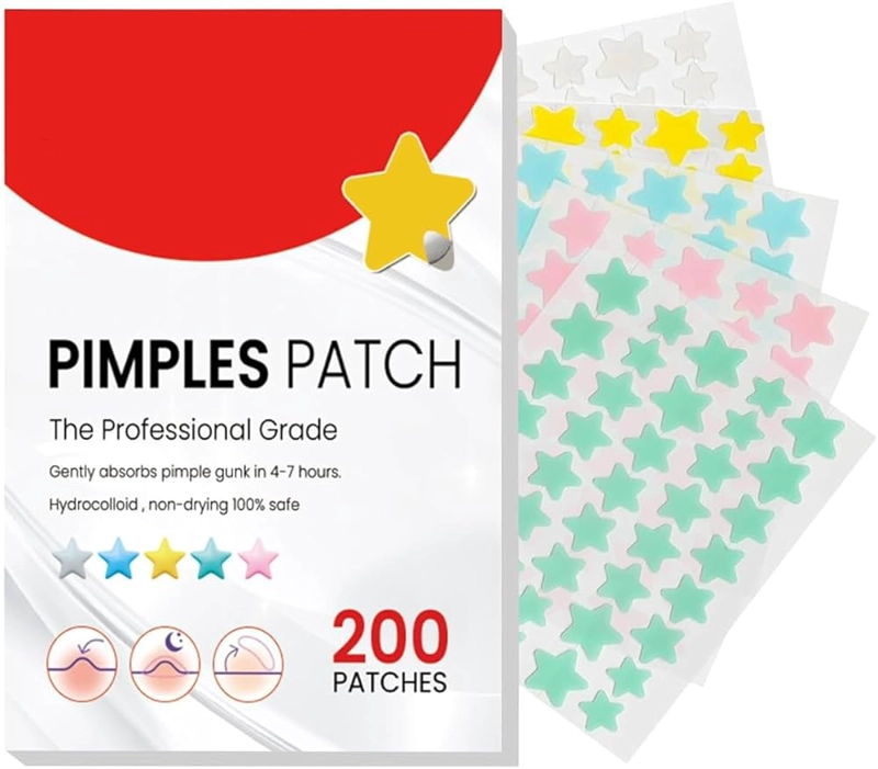 PARCHES ANTI GRANOS HIDROCOLOIDE ESPINILLAS TRATAMIENTO ANTIACNE 200 UNIDADES - 7