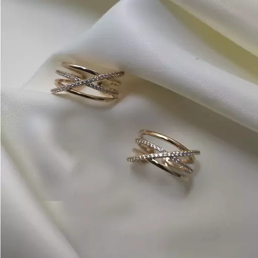 ANILLO SORTIJA CRUZADO AJUSTABLE PARA MUJER JOYERIA FINA ELEGANTE PARA REGALO TALLA 8 - 3