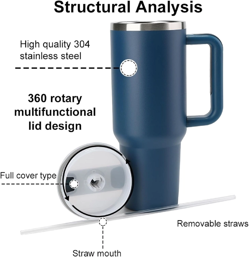 TOMATODO TERMO VASO TERMICO 40 OZ MUG TUMBLER ACERO INOXIDABLE MANTIENE FRÍO 24H - 4