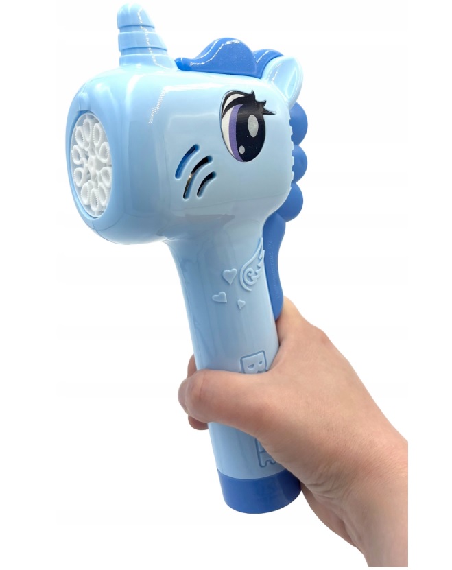 PISTOLA BURBUJAS UNICORNIO JUGUETE GENERADOR BURBUJAS CON LUZ Y MÚSICA 2 COLORES 4 AA NIÑOS NIÑAS - 8