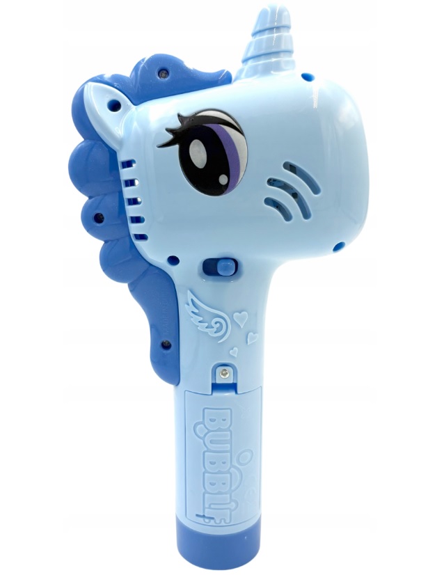PISTOLA BURBUJAS UNICORNIO JUGUETE GENERADOR BURBUJAS CON LUZ Y MÚSICA 2 COLORES 4 AA NIÑOS NIÑAS - 9