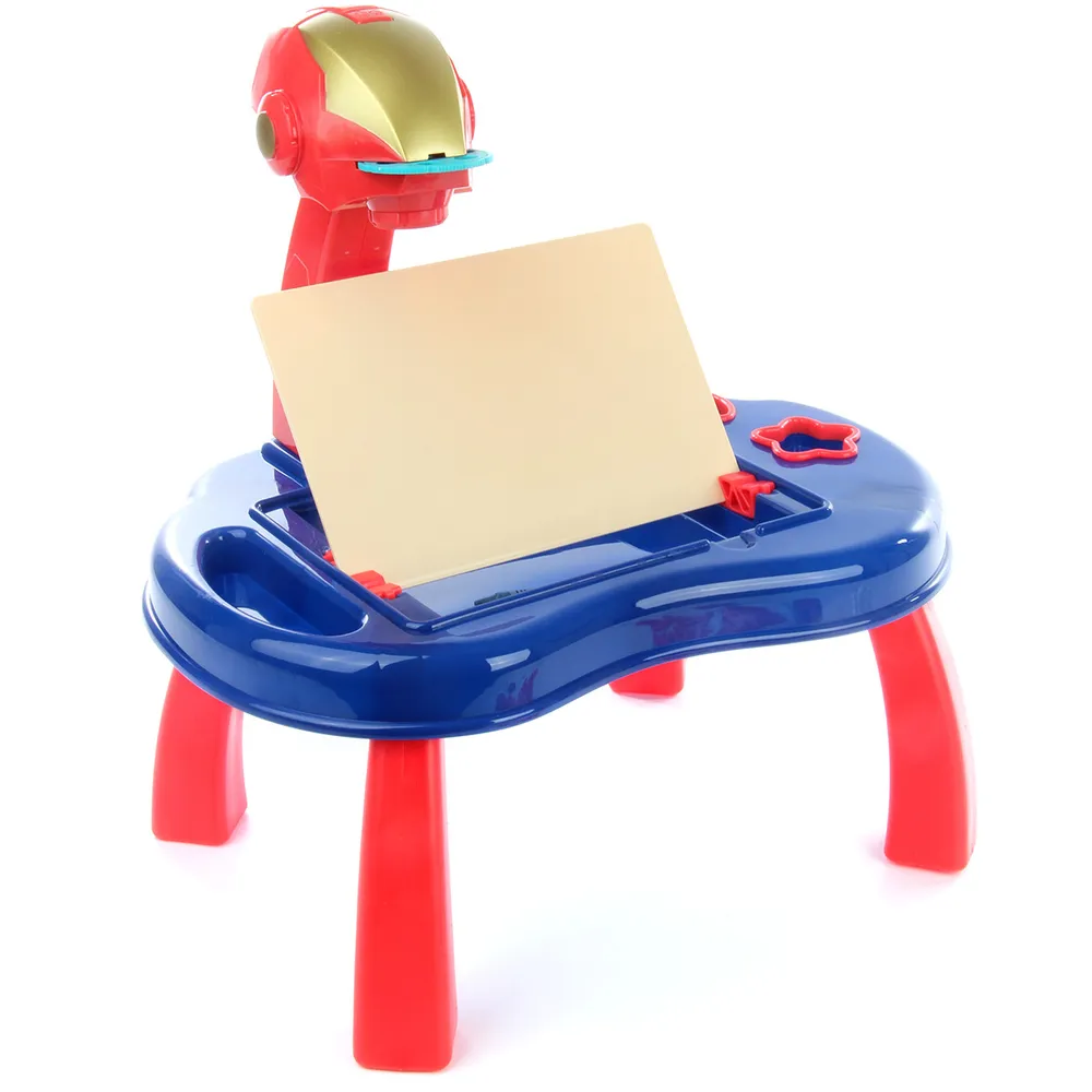 ESCRITORIO MESA PROYECTOR PIZARRA MAGICA AVENGERS IRON MAN NIÑOS NIÑAS REGALO 2 AÑOS A + - 7