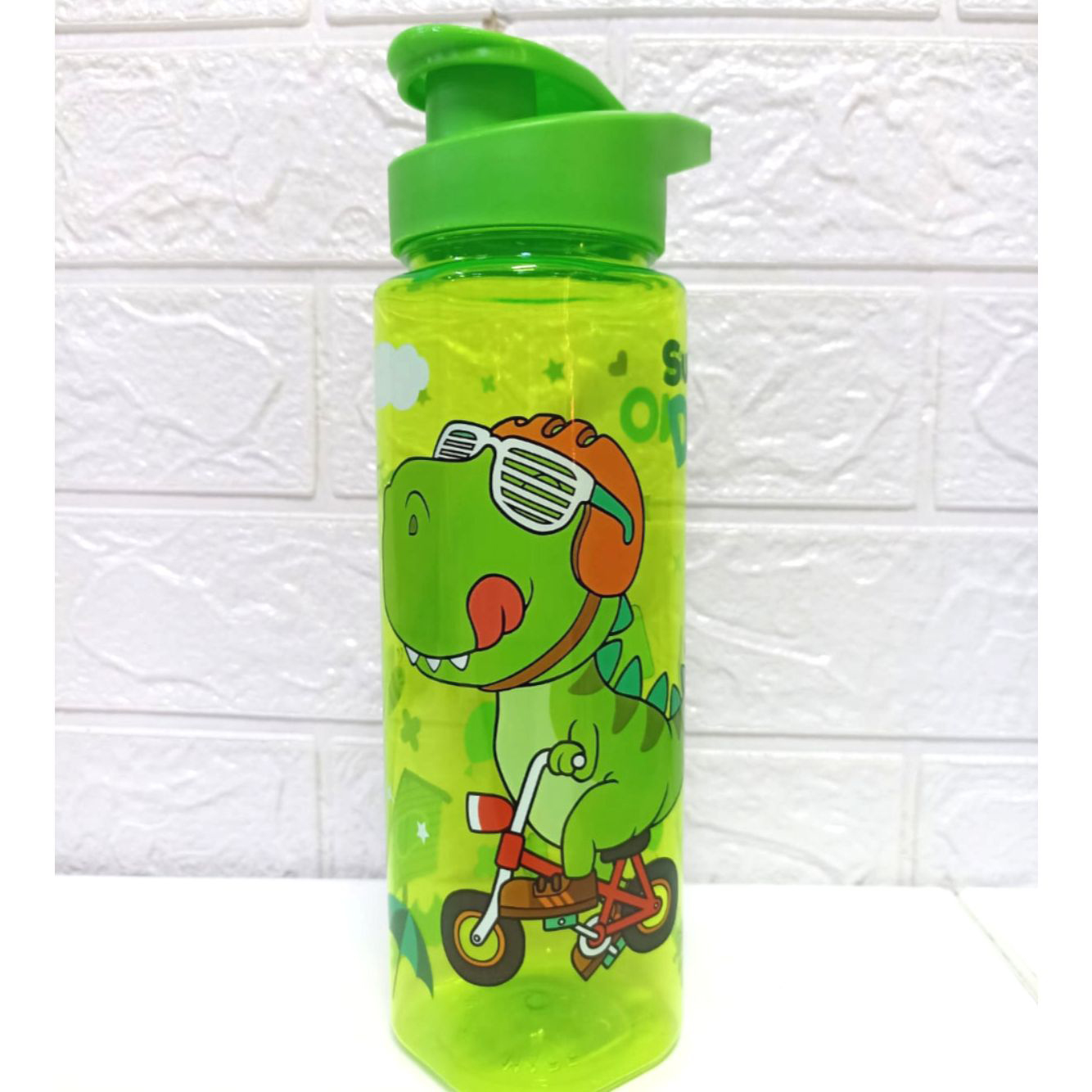 TOMATODO COLEGIO 750 ML NIÑOS DINOSAURIOS BOTELLA REUTILIZABLE TAPA CON BOQUILLA 23 CM - 3